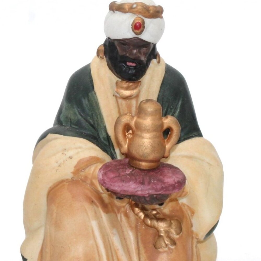 Vtg Porcelain Hand Painted Nativity Scene Replacement King Balthazar Figurine